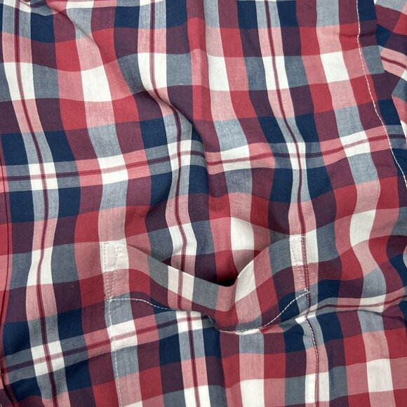UNTUCKit Navarro Shirt Mens XLT Tall Red White Blue Button Up Long Sleeve New - Picture 5 of 11